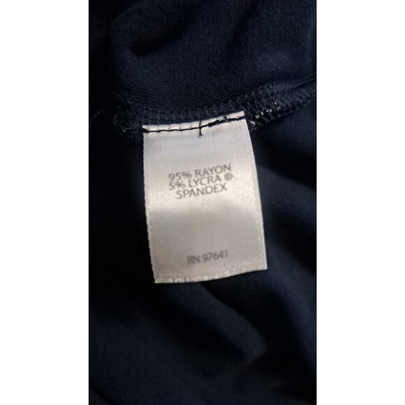 J. Jill Wearever Oversized Navy Purple Floral Stretch Tunic/Dress Sz XL Summer - Picture 8 of 8